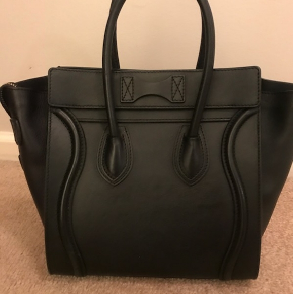 Celine micro luggage handbag in smooth calfskin - Picture 2 of 7
